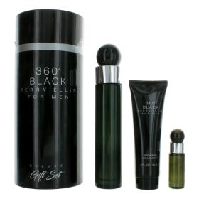 Perry Ellis 360 Black by Perry Ellis (Option: 3 Piece Gift Set for Men)