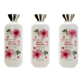 Cherry Blossom by Bodycology (Option: 3 Pack 16 oz 2 in 1 Body Wash & Bubble Bath for Women)