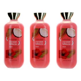 Coconut Hibiscus by Bodycology (Option: 3 Pack 16 oz 2 in 1 Body Wash & Bubble Bath for Women)