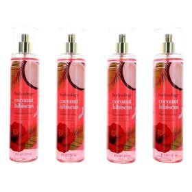 Coconut Hibiscus by Bodycology (Option: 4 Pack 8 oz Fragrance Mist for Women)