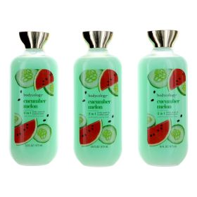 Cucumber Melon by Bodycology (Option: 3 Pack 16 oz 2 in 1 Body Wash & Bubble Bath for Women)