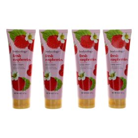 Fresh Raspberries by Bodycology (Option: 4 Pack 8 oz Moisturizing Body Cream for Women)