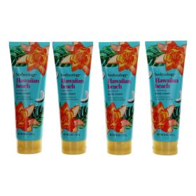 Hawaiian Beach by Bodycology (Option: 4 Pack 8 oz Moisturizing Body Cream for Women)