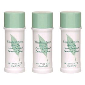 Green Tea by Elizabeth Arden (Option: 3x1.5 oz (4.5 oz total) Cream Deodorant for Women)