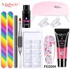 Nail Set Polish Products Set Manicure Cuticle Pusher Tips Finger Extend Mold Glue Poly Nail Accessories Art Brush Tool Kit