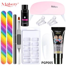 Manicure Set Poly Extension Nail KitGel Nails CompleteKit Gel For Extension Semi PermanentUV Varnish Kit Nail Tools Sets (Type: M-ZH19-5)