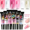 Nail Set Polish Products Set Manicure Cuticle Pusher Tips Finger Extend Mold Glue Poly Nail Accessories Art Brush Tool Kit